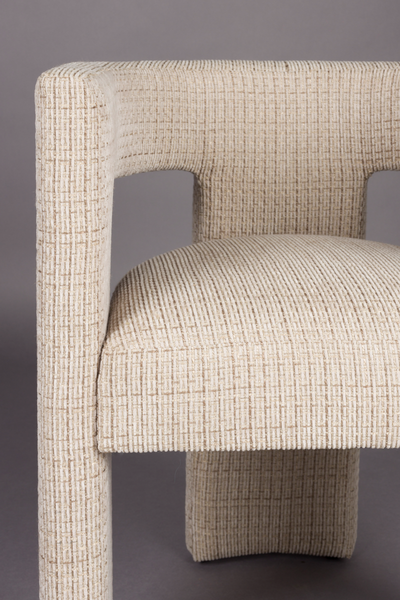 Beige Woven Design Dining Chair | Dutchbone Medina | Oroatrade.com