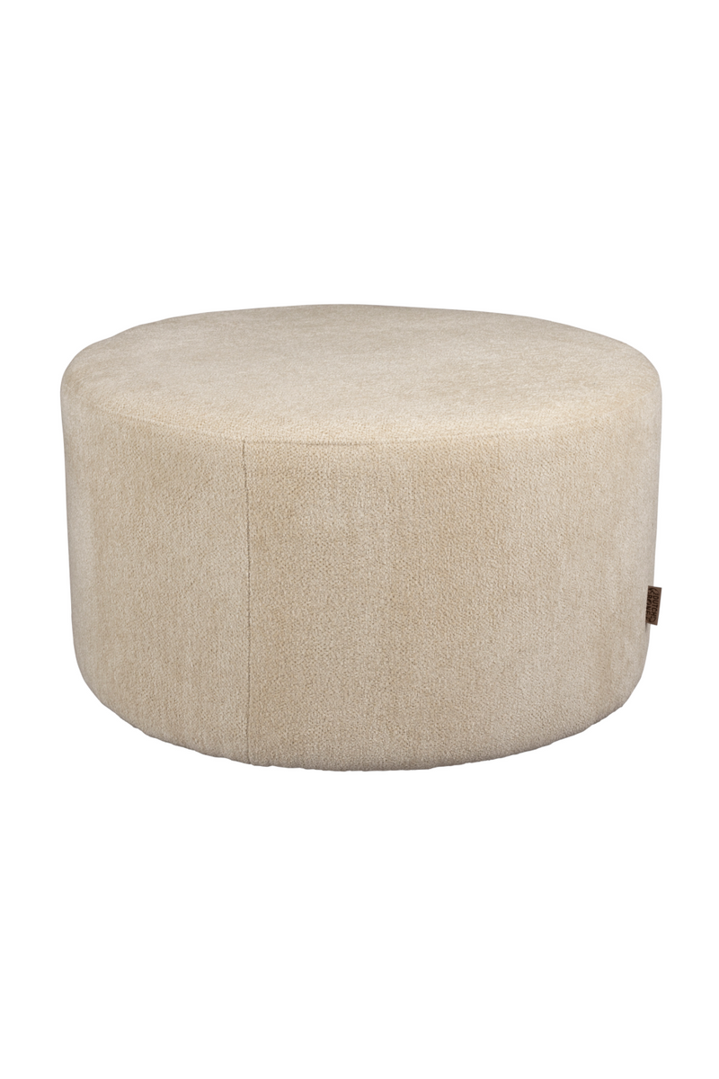 Round Upholstered Ottoman | Dutchbone Rocca | Oroatrade.com