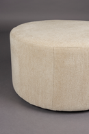 Round Upholstered Ottoman | Dutchbone Rocca | Oroatrade.com