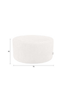 Round Upholstered Ottoman | Dutchbone Rocca | Oroatrade.com