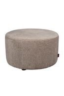 Round Upholstered Ottoman | Dutchbone Rocca | Oroatrade.com