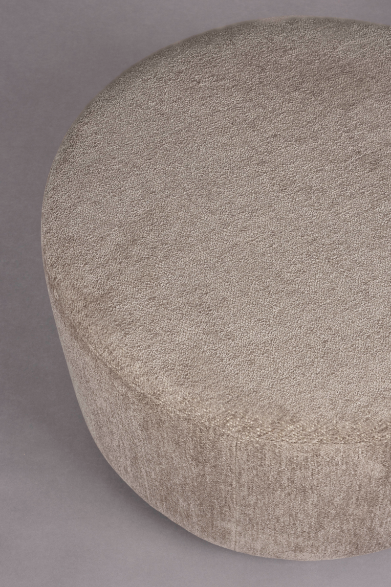 Round Upholstered Ottoman | Dutchbone Rocca | Dutchfurniture.com