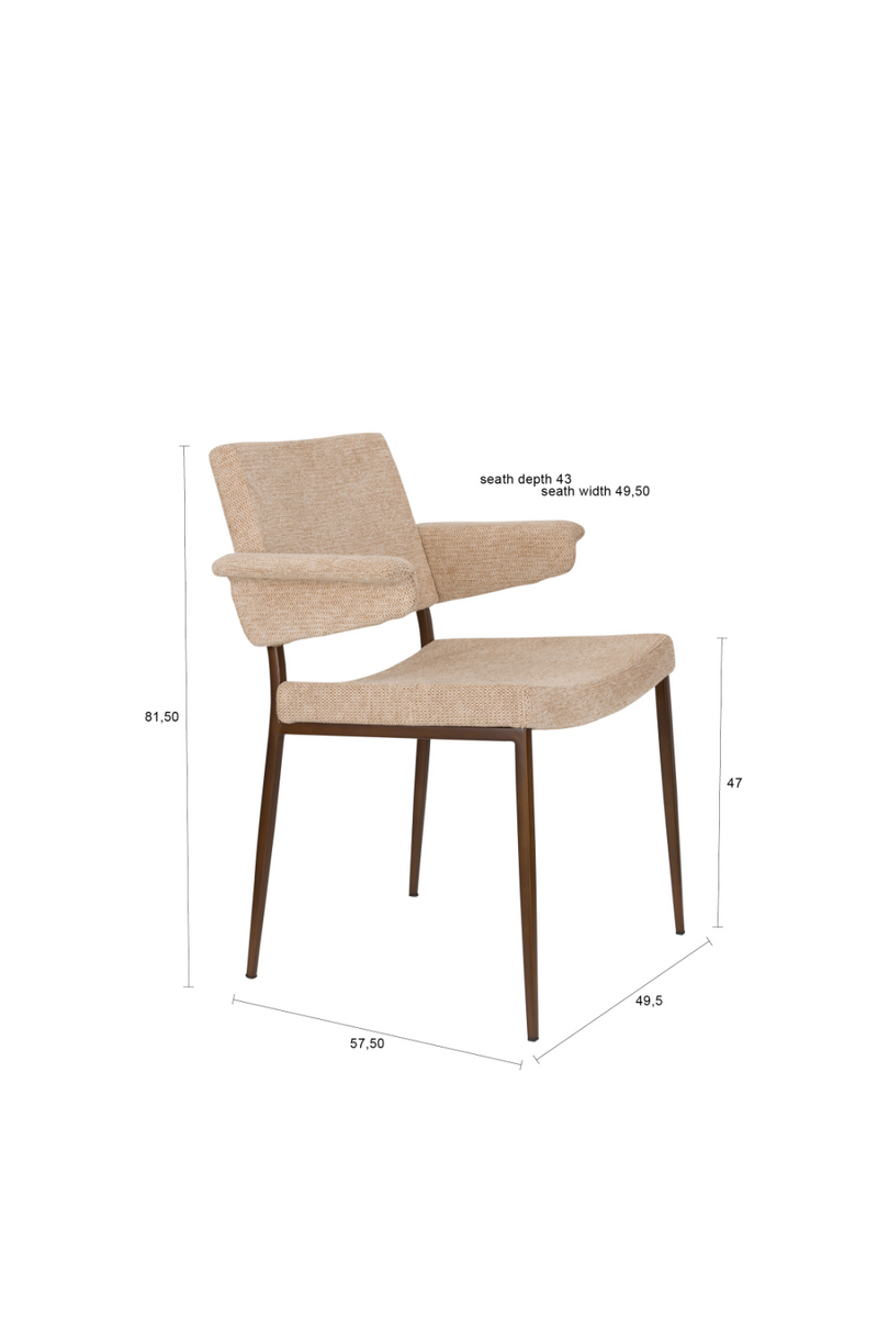 Curved Arm Dining Chair | Dutchbone Portland | Dutchfurniture.com