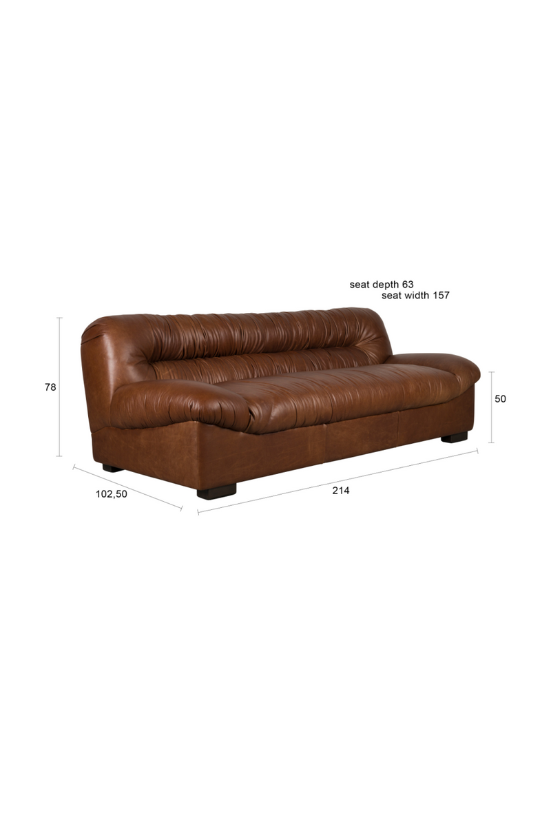 Leather Pleated Sofa | Dutchbone Douglas | Dutchfurniture.com