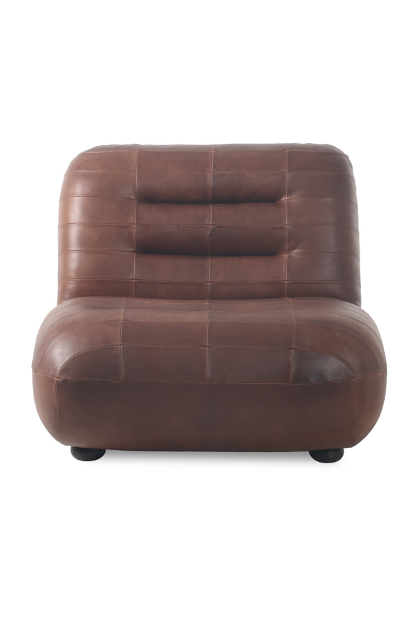 Deep Stitched Leather Lounge Chair | Dutchbone Wyatt | Dutchfurniture.com