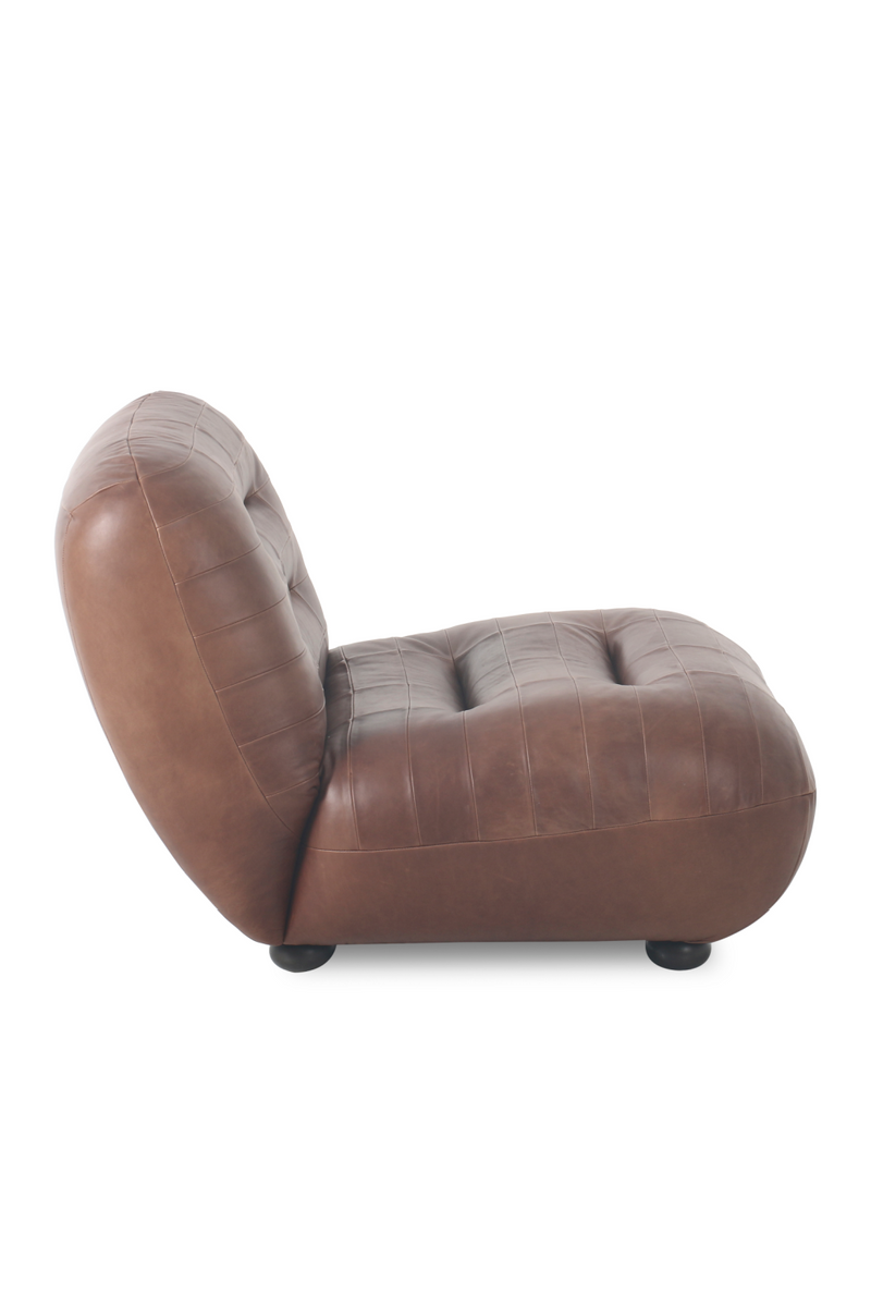 Deep Stitched Leather Lounge Chair | Dutchbone Wyatt | Dutchfurniture.com
