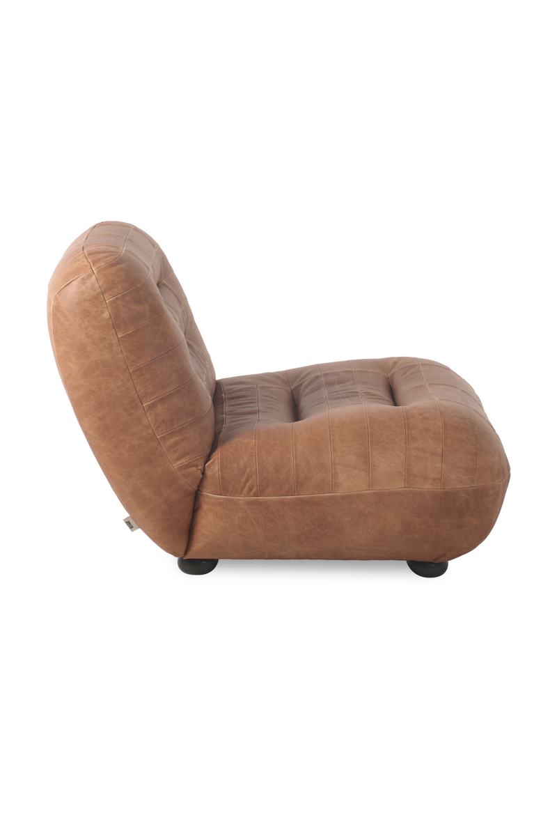 Deep Stitched Leather Lounge Chair | Dutchbone Wyatt | Dutchfurniture.com