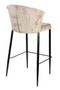 Beige Velvet Counter Stools (2) | Dutchbone Georgia | Dutchfurniture.com