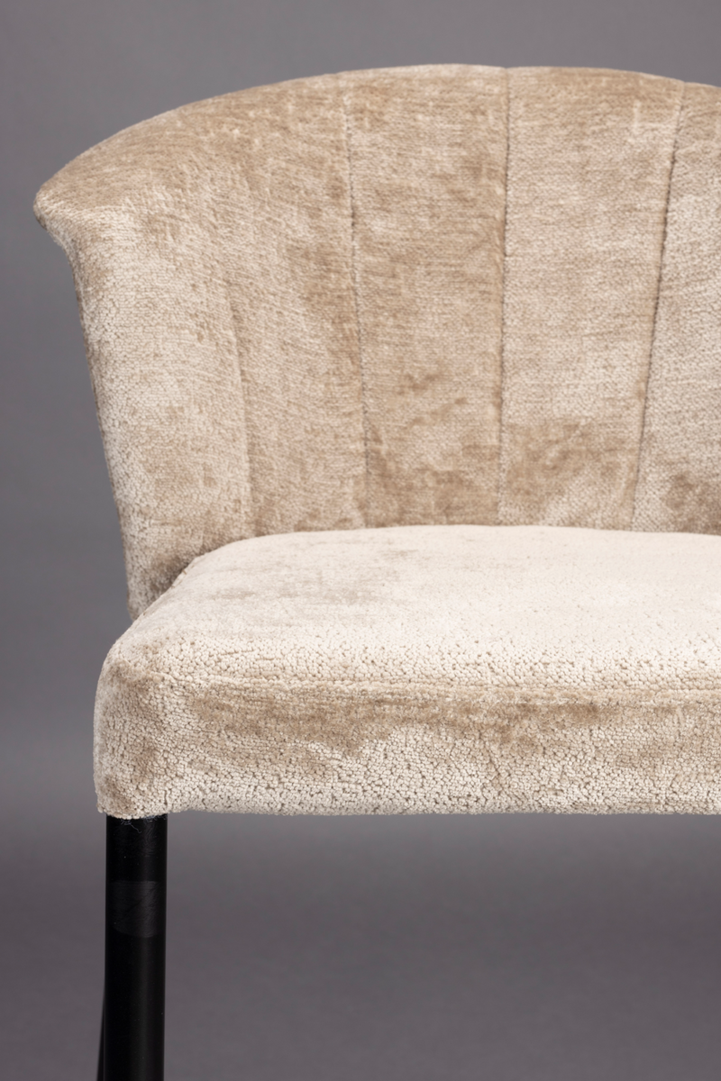 Beige Velvet Counter Stools (2) | Dutchbone Georgia | Dutchfurniture.com