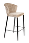 Beige Velvet Counter Stools (2) | Dutchbone Georgia | Dutchfurniture.com