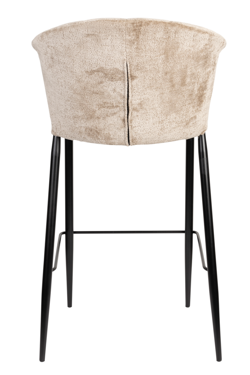 Beige Velvet Counter Stools (2) | Dutchbone Georgia | Dutchfurniture.com