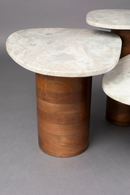 Marble Pedestal Side Tables (3) | Dutchbone Suki | Dutchfurniture.com
