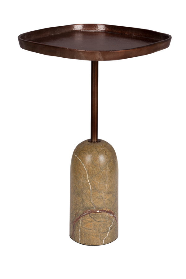 Bronze Pedestal Side Table | Dutchbone Rimo | Dutchfurniture.com