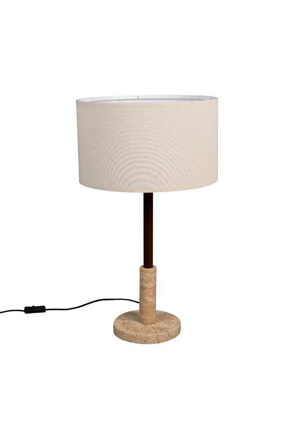 Travertine Base Table Lamp | Dutchbone Jackson | Dutchfurniture.com