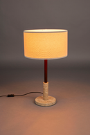 Travertine Base Table Lamp | Dutchbone Jackson | Dutchfurniture.com