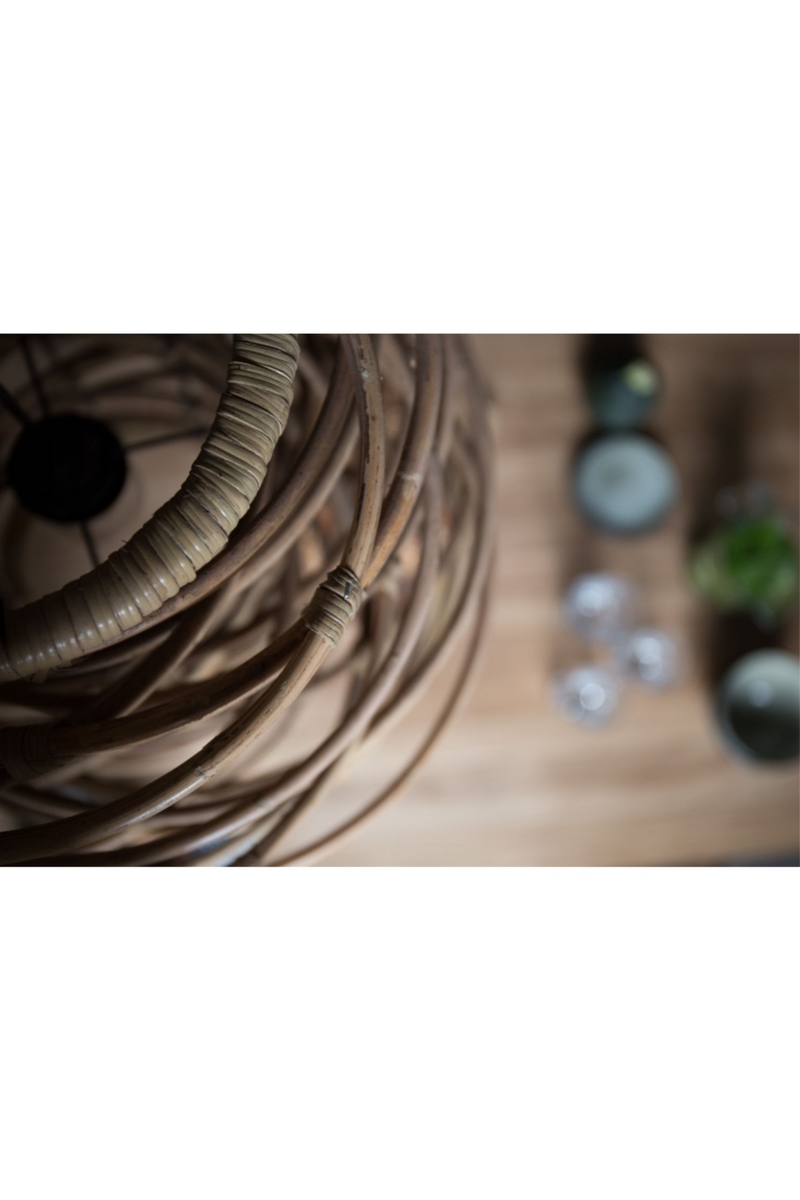 Rattan Wood Pendant Lamp | Dutchbone Kubu | DutchFurniture.com