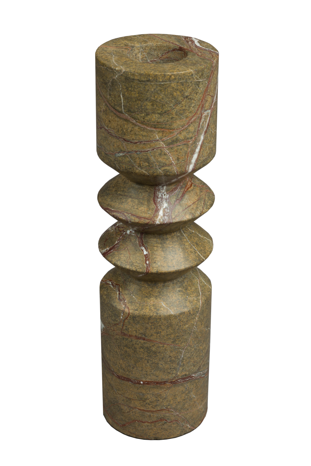 Brown Marble Candle Holder (2) | Dutchbone Satpura | Dutchfurniture.com