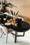 Black Mango Wood Dining Table L | Eleonora Denzel | dutchfurniture.com