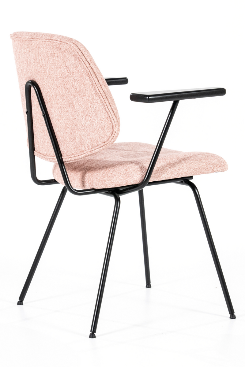 Pink Fletcher Dining Chair With Armrest | Eleonora Lynn | DutchFurniture.com