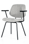 Gray Fletcher Dining Chair With Armrest | Eleonora Lynn | Oroatrade.com