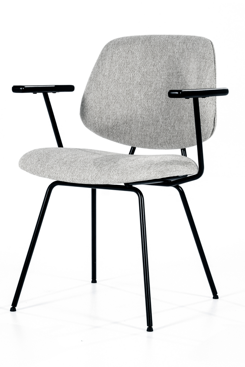 Gray Fletcher Dining Chair With Armrest | Eleonora Lynn | Oroatrade.com