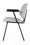 Gray Fletcher Dining Chair With Armrest | Eleonora Lynn | Oroatrade.com