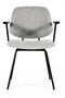 Gray Fletcher Dining Chair With Armrest | Eleonora Lynn | Oroatrade.com