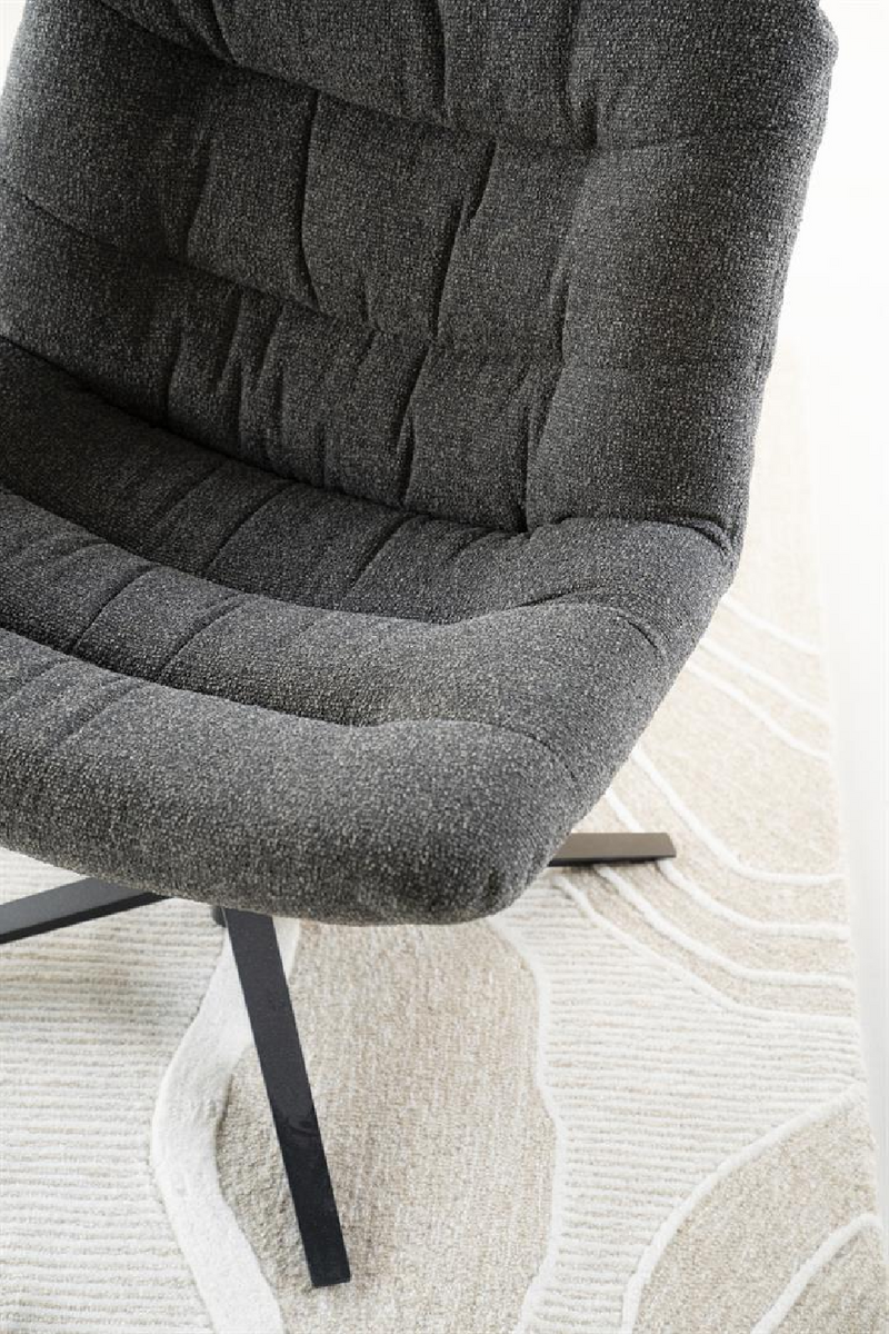 Gray Upholstered Swivel Chair | Eleonora Danica | Oroatrade.com