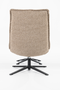 Light Gray Swivel Chair With Footstool | Eleonora Marcus | Dutchfurniture.com
