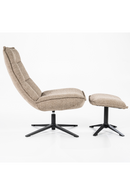 Light Gray Swivel Chair With Footstool | Eleonora Marcus | Dutchfurniture.com