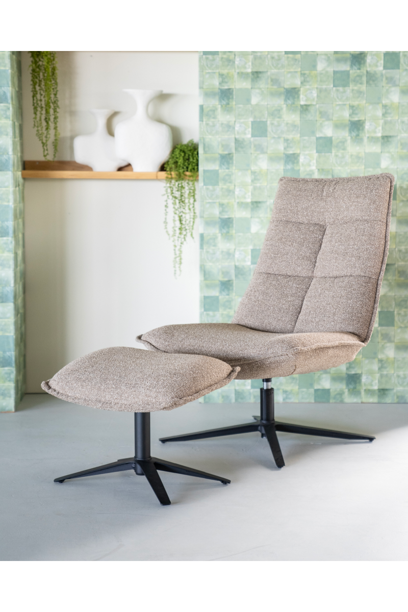 Green Swivel Chair With Footstool | Eleonora Marcus | Dutchfurniture.com