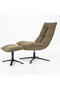 Green Swivel Chair With Footstool | Eleonora Marcus | Dutchfurniture.com