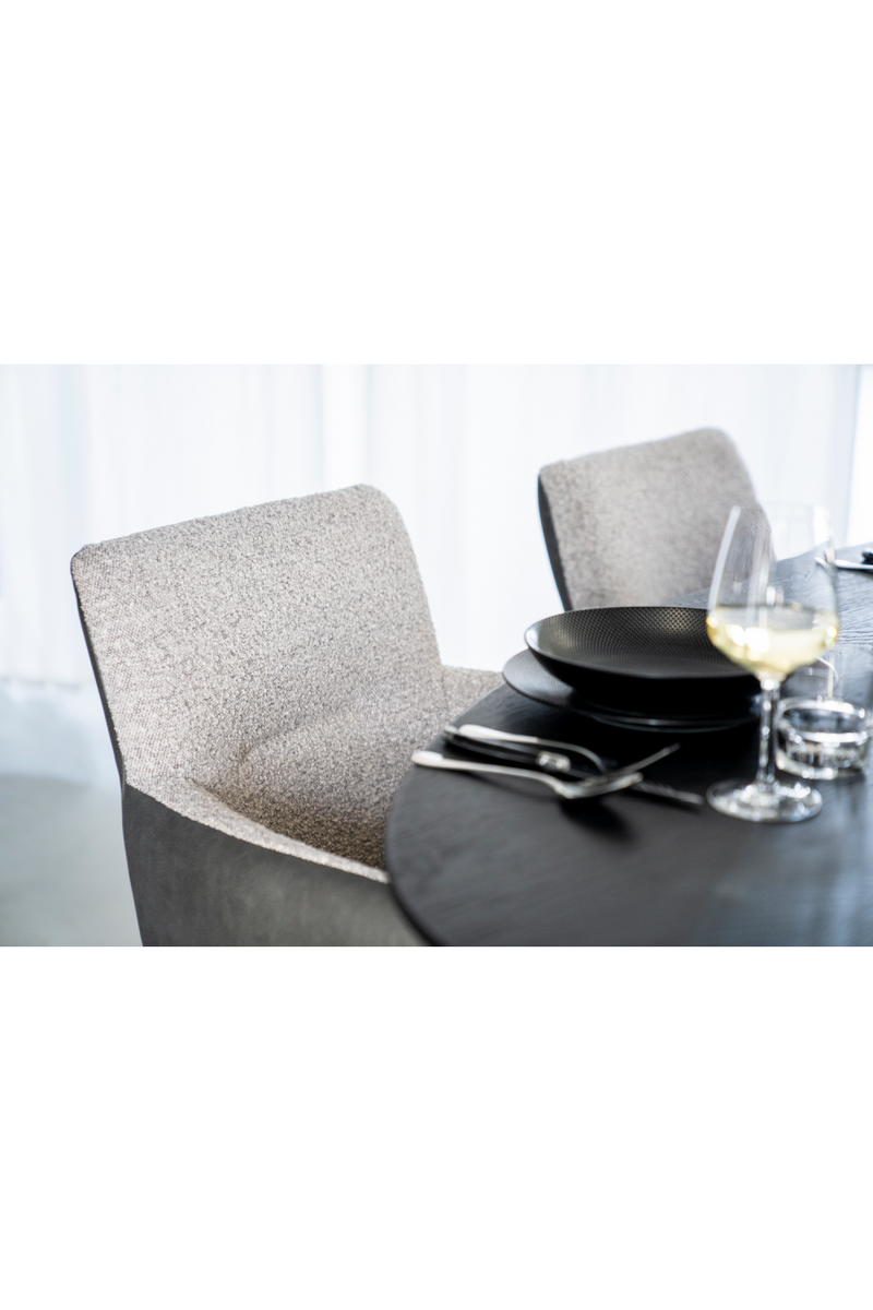 Beige Bouclé With Gray Dining Chair | Eleonora Stef | DutchFurniture.com
