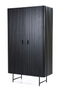 Black Mango Wood Cabinet | Eleonora Remi | Oroatrade.com