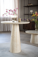 Travertine Pedestal Dining Table | Eleonora Aime | Dutchfurniture.com