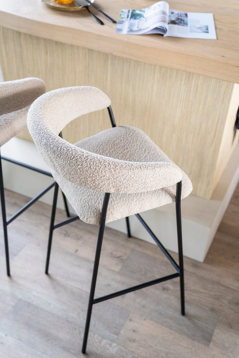 Upholstered Modern Bar Chair | Eleonora Luka | Dutchfurniture.com