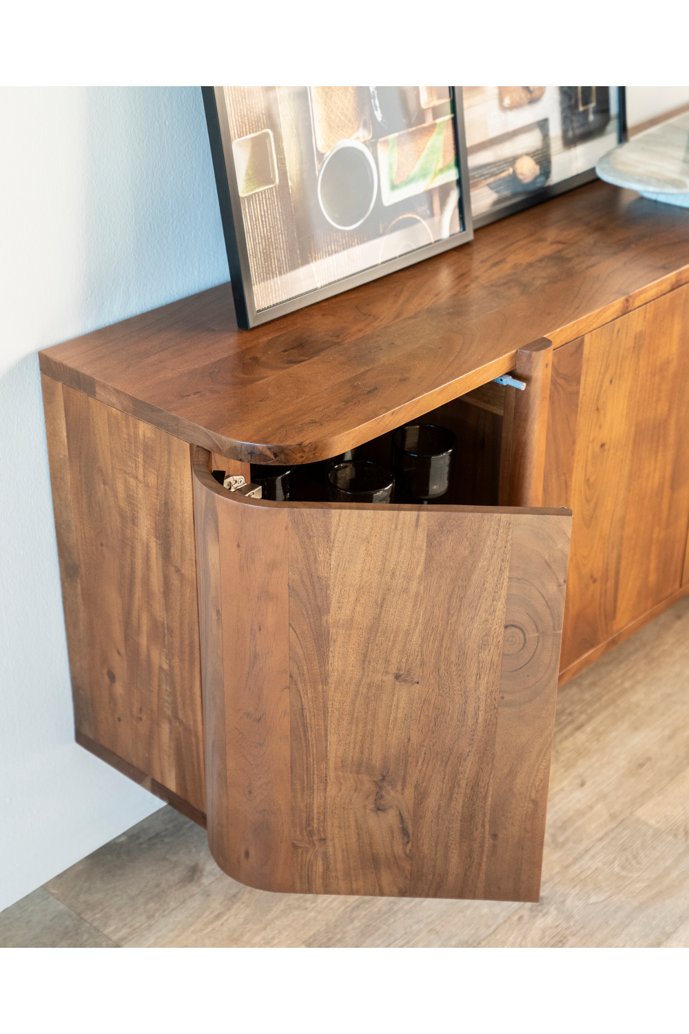 Modern Acacia 4-Door Sideboard | Eleonora Julian | Dutchfurniture.com