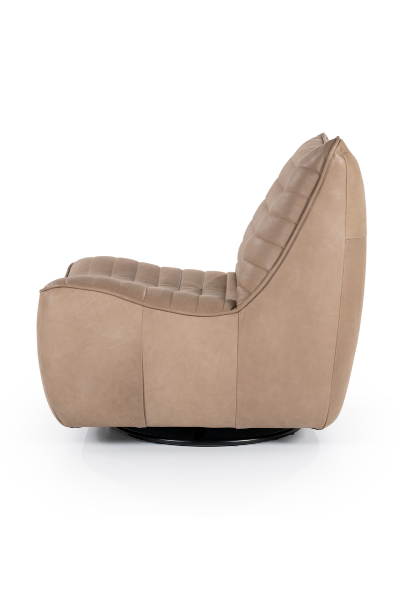Chanelled Leather Lounge Chair | Eleonora Matthew | Dutchfurniture.com