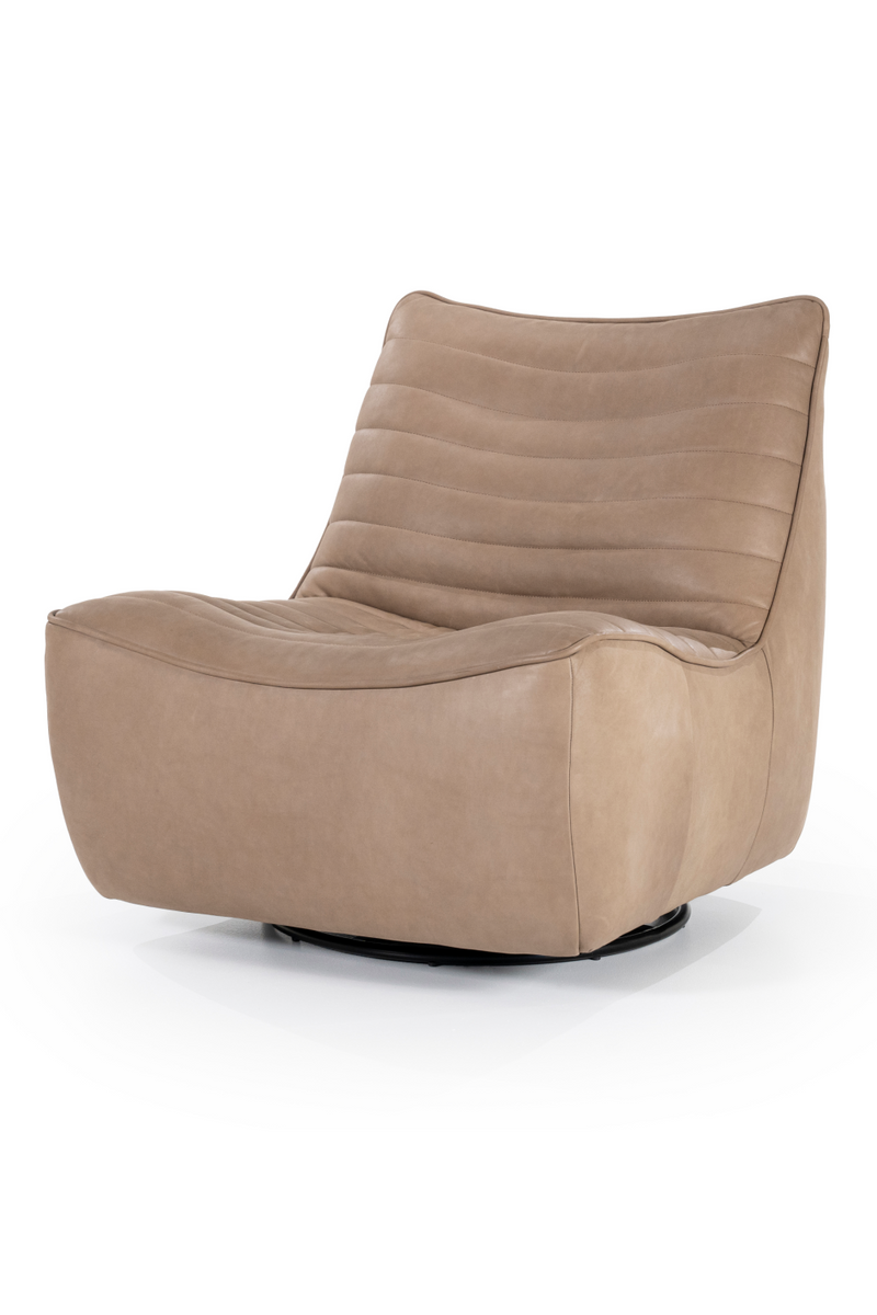 Chanelled Leather Lounge Chair | Eleonora Matthew | Dutchfurniture.com