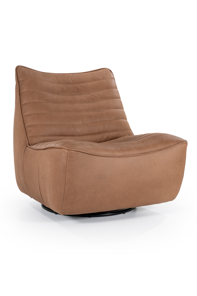 Chanelled Leather Lounge Chair | Eleonora Matthew | Dutchfurniture.com