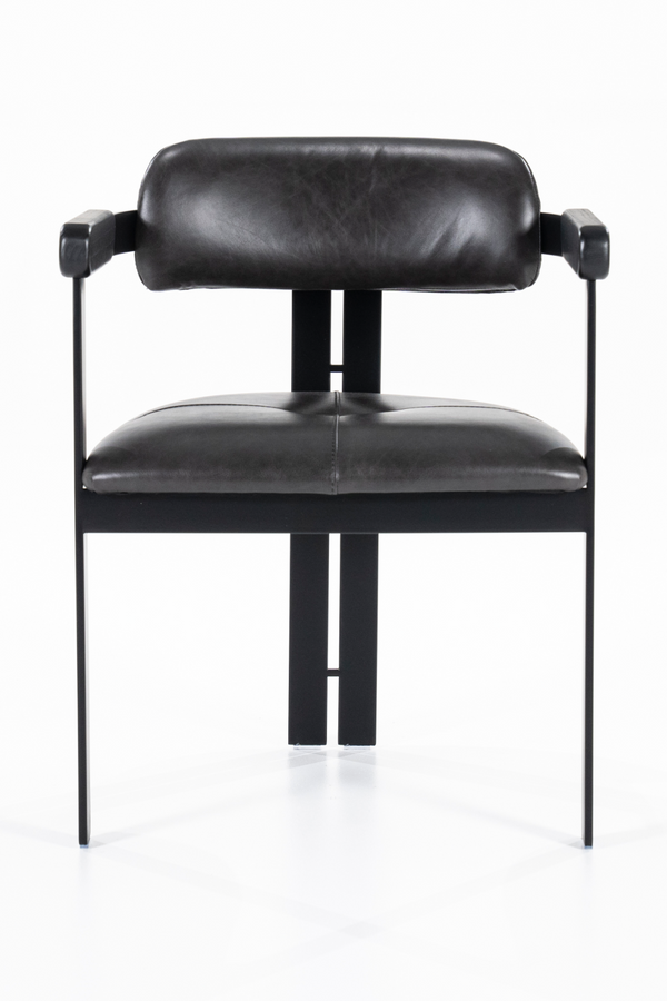 Black Leather Dining Chair | Eleonora Morris | Dutchfurniture.com