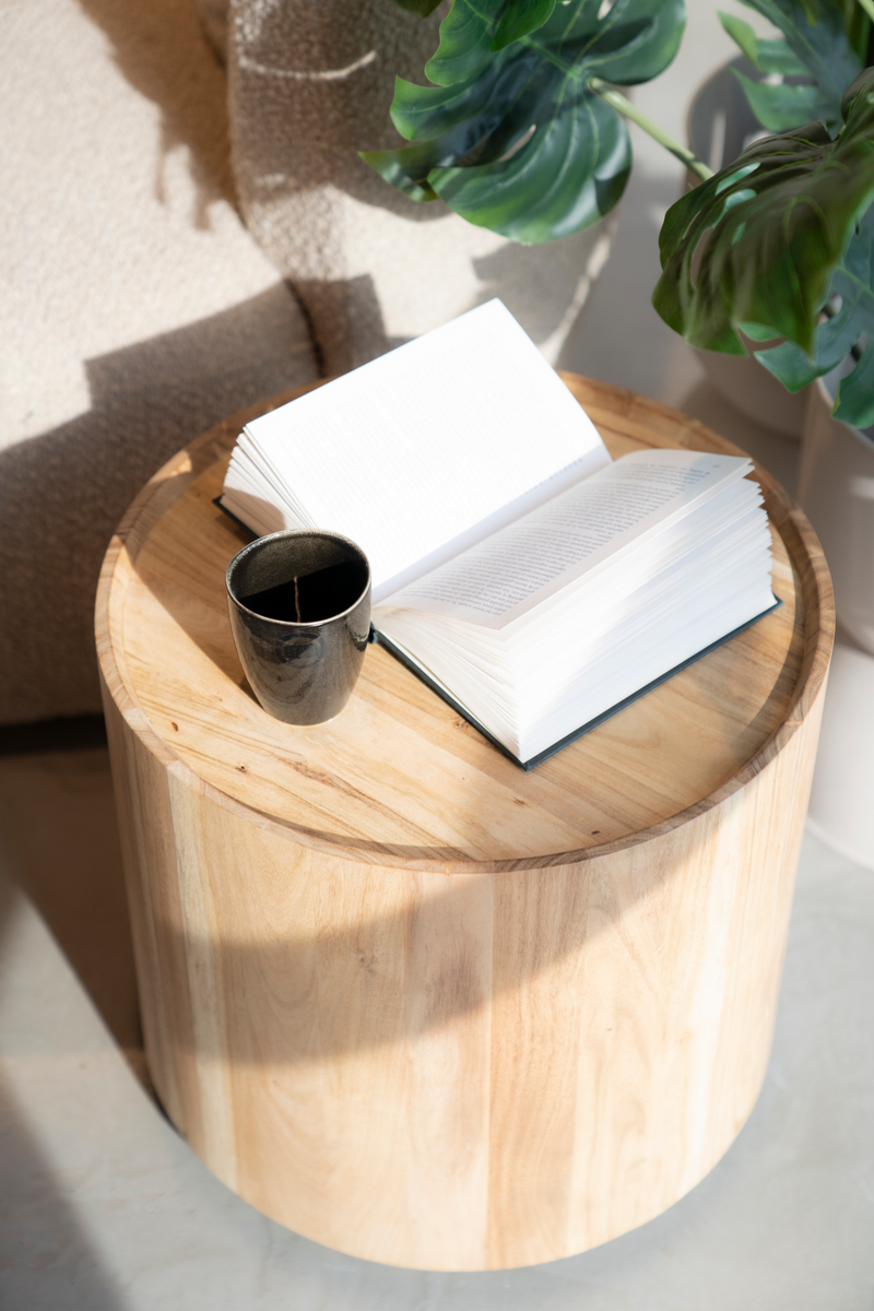 Cylindrical Wooden Side Table | Eleonora Zayn | Dutchfurniture.com