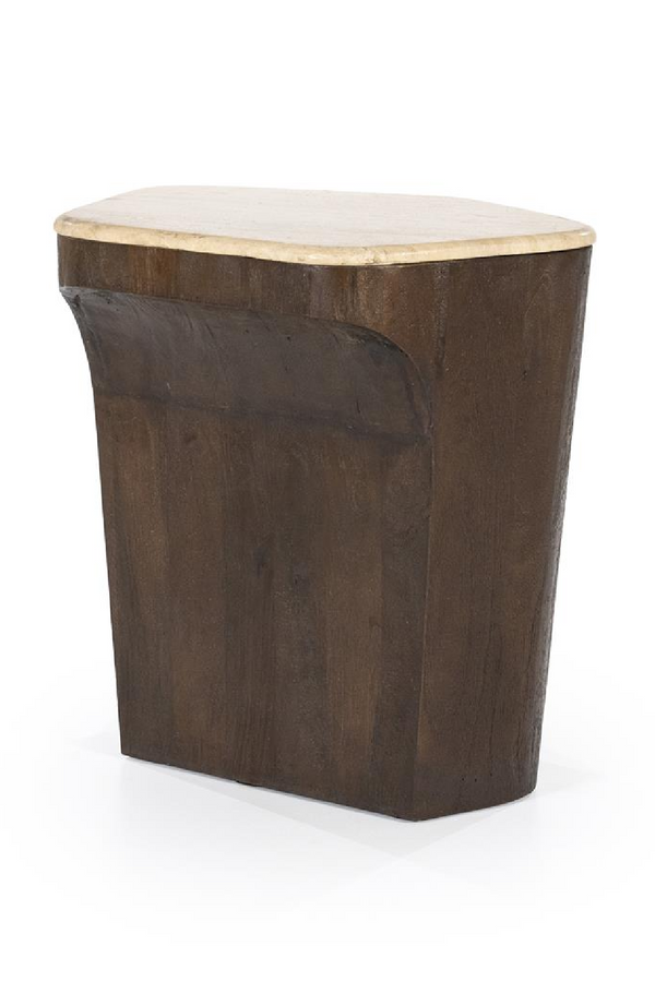 Pentagon Travertine Side Table | Eleonora Luna | Oroatrade.com