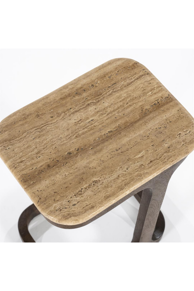 Travertine End Table | Eleonora Tyler | Oroatrade.com