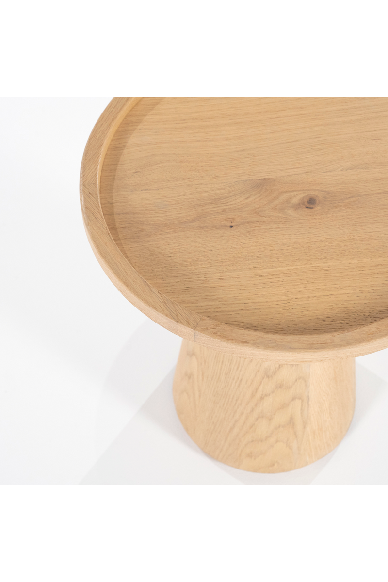 Lacquered Oak Pedestal Side Table | Eleonora Leia | Dutchfurniture.com