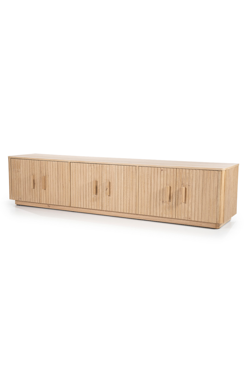 Oak Fluted 6-Door TV Cabinet | Eleonora Rosenborg | Dutchfurniture.com