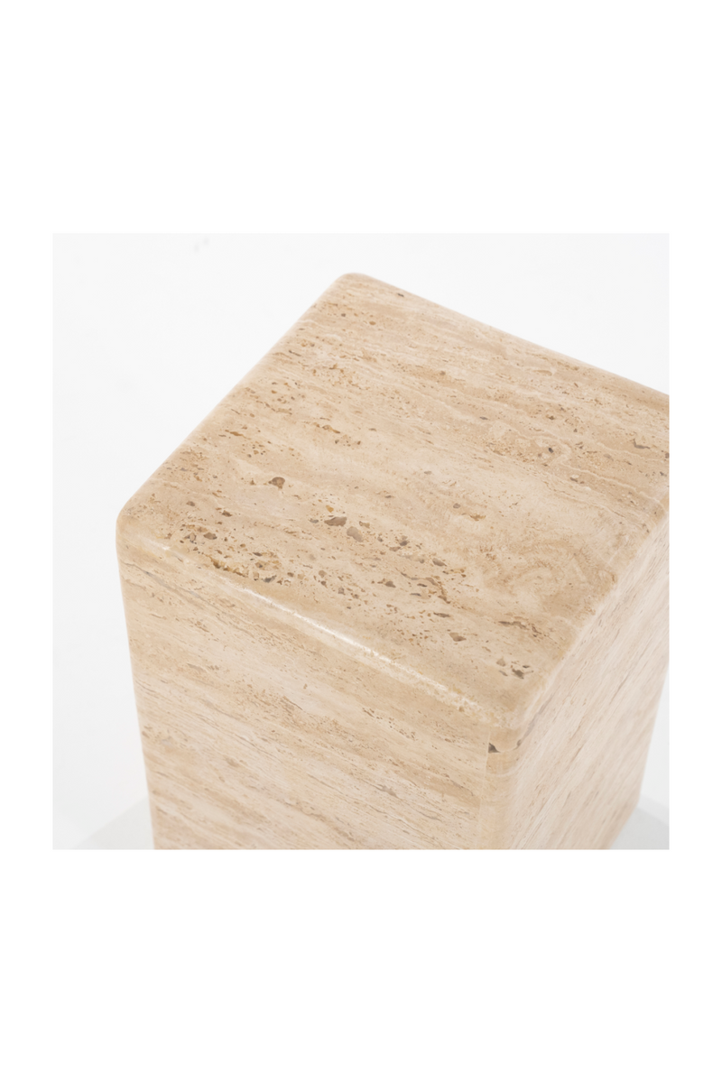 Square Travertine Side Table | Eleonora Donta | Dutchfurniture.com