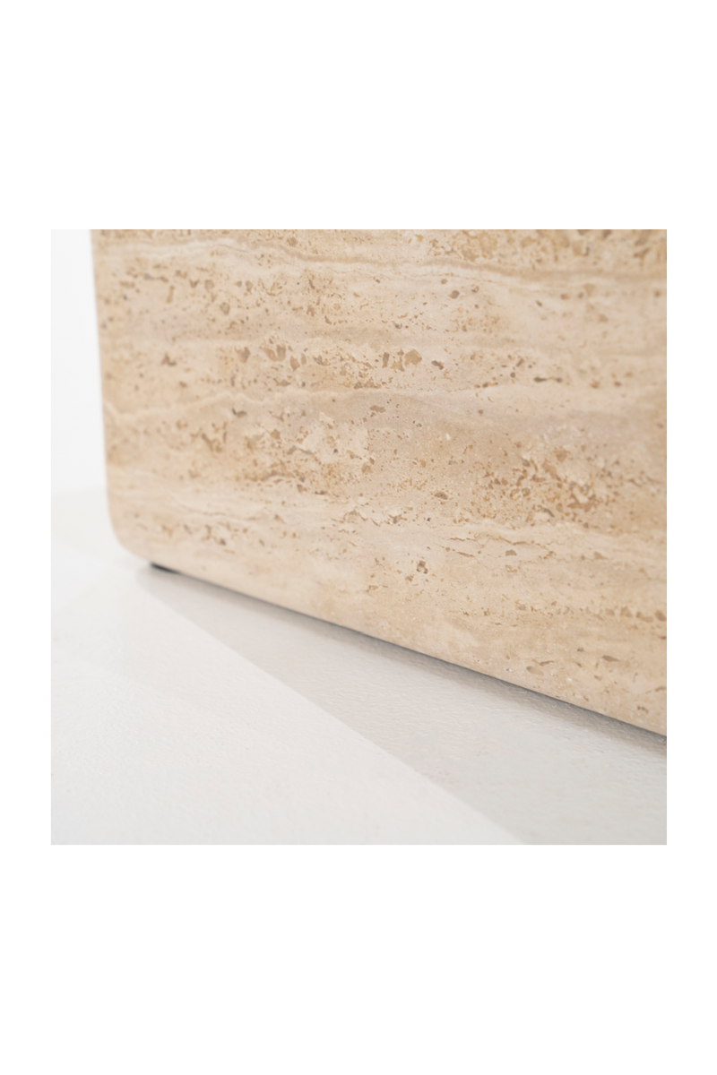 Square Travertine Side Table | Eleonora Donta | Dutchfurniture.com