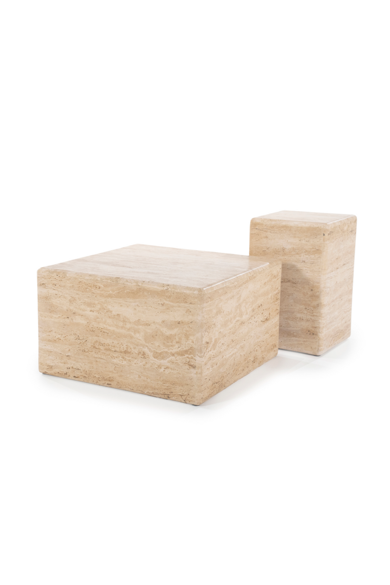 Square Travertine Side Table | Eleonora Donta | Dutchfurniture.com