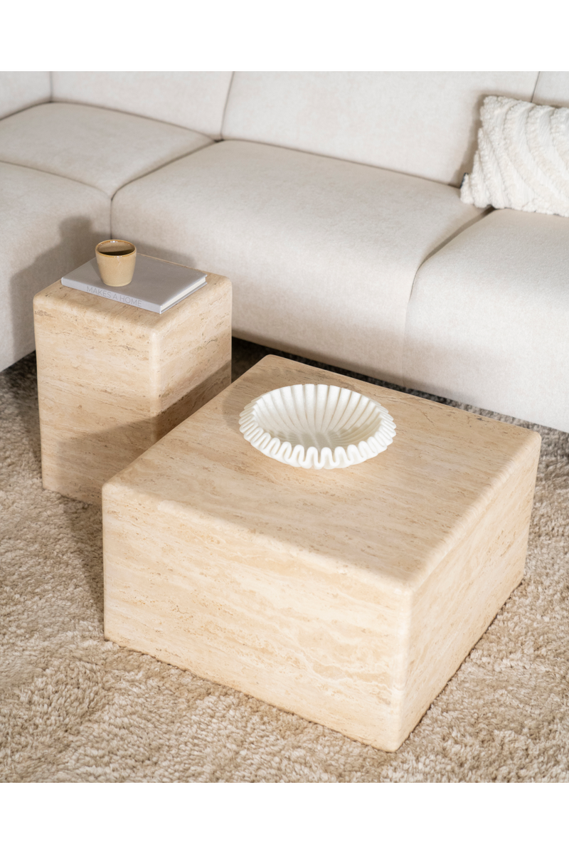 Square Travertine Coffee Table | Eleonora Donta | Dutchfurniture.com